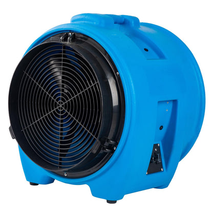 DRYPRO 16-Inch Axial Blower Exhaust Fan - 1HP, 5000 CFM, 200pa, Durable, Stackable, Ductable for Efficient Ventilation