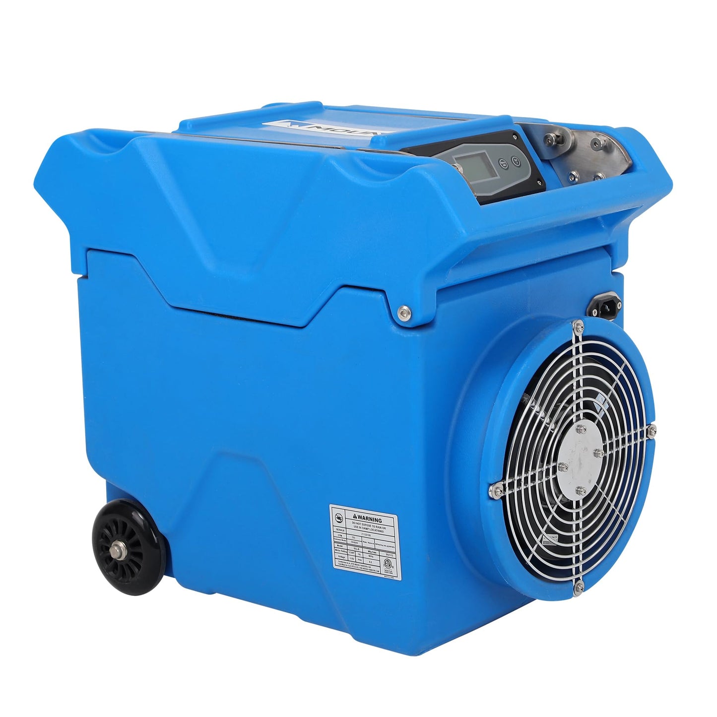 DRYPRO 150pints Commercial LGR Dehumidifier w/Handle and Wheels - Panasonic Compressor, ETL Certified, Compact & Stackable, Built-in Pump, LED Display